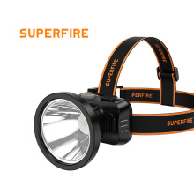 Supfire faro de caza recargable usb linterna de faro led para acampar linterna de pesca faros grandes para caza